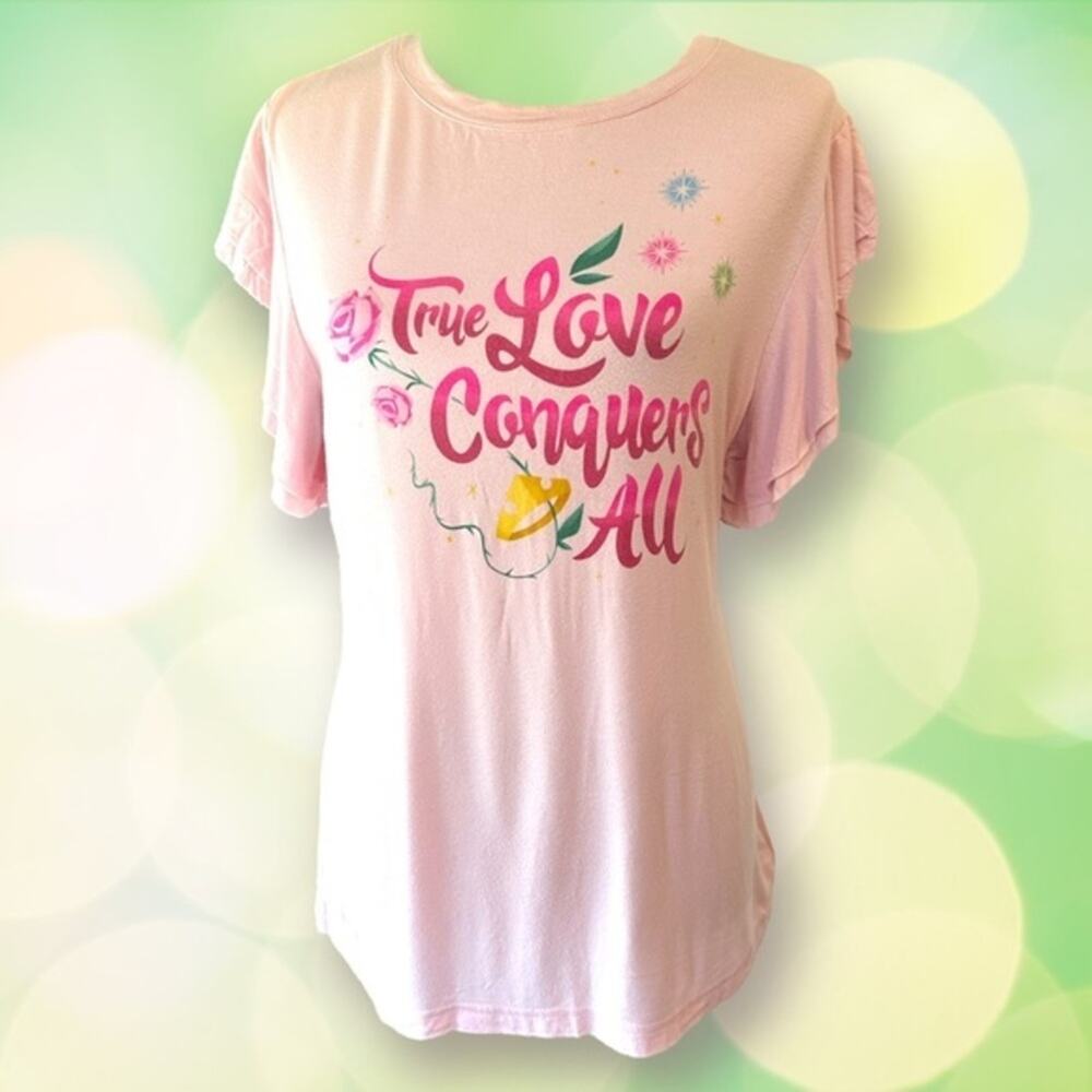 Disney Parks True Love Ruffle Sleeve Top EUC RARE